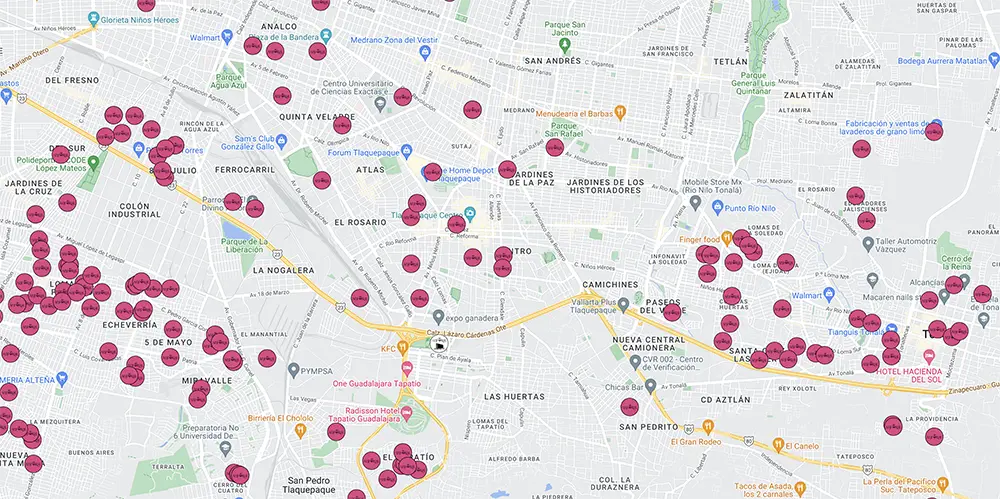 Mapa de Puntos de Venta Anforal